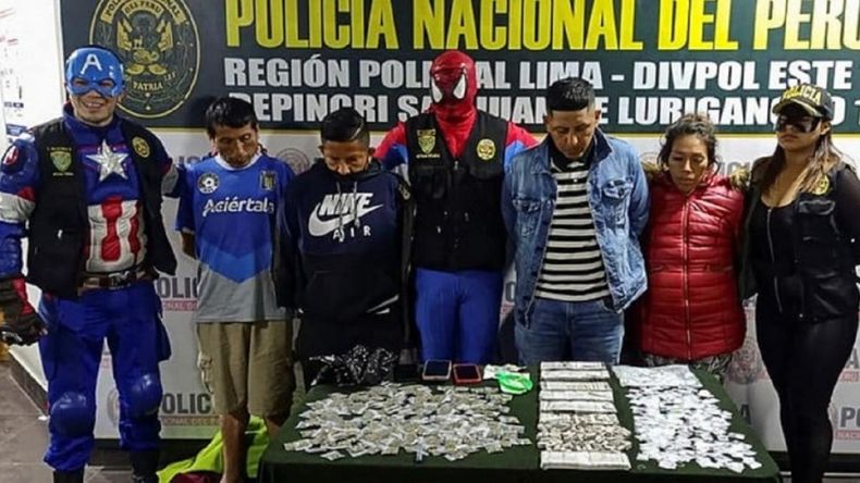 A través de la Operación Marvel, la Policía detuvo a una banda narco en Perú.