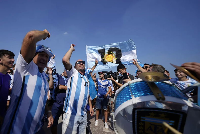 Los simpatizantes argentinos copan Qatar.