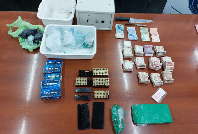 Secuestro droga y municiones