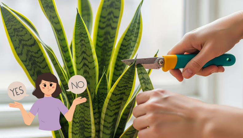 Cómo y cuándo podar la lengua de suegra, una planta resistente que puede crecer aún más