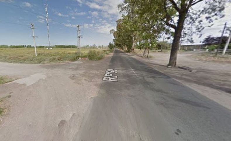 El lugar del accidente vial, Ruta 50 a la altura de Funes, en San Martín.