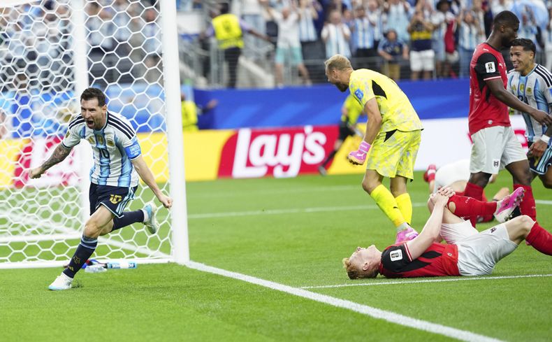 Lionel Messi celebra su segundo gol durante el partido del Grupo J entre Argentina y Austria en la Copa Mundial de la FIFA 2026, Foto: NA /(Xinhua/Jia Haocheng)