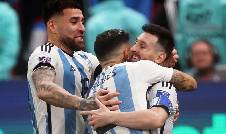 Argentina y Messi unidos.