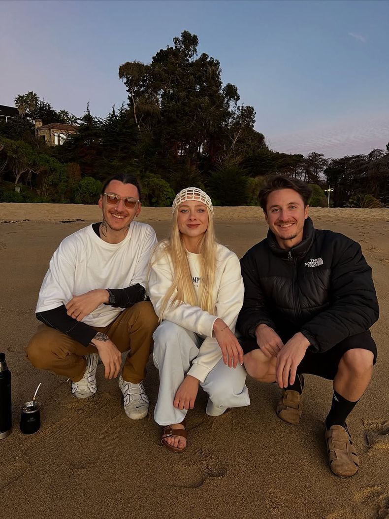 Franco, Camila y Leandro Fusari.
