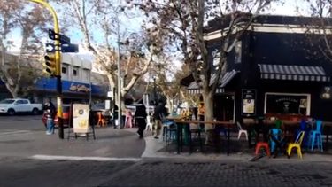 Noche de verano en el centro de San Rafael.