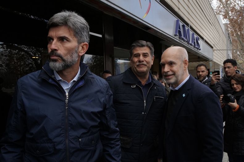 Suarez y Abed estuvieron con Horacio Rodríguez Larreta en su última visita.