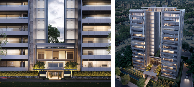 Vista de las torres Vesta, la nueva apuesta a la construcción de alto nivel en Mendoza