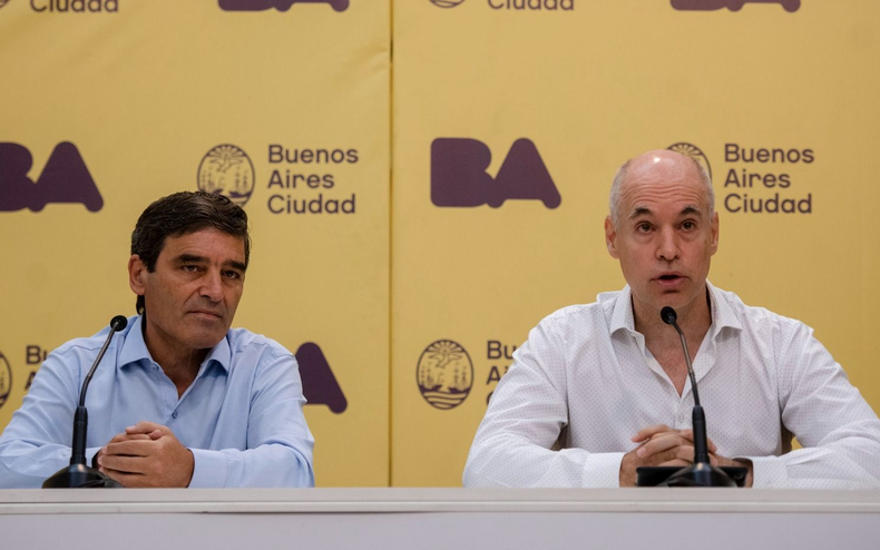 Quirós junto a Rodríguez Larreta.