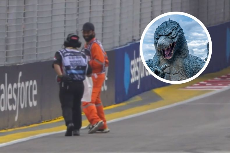 Fórmula 1: aunque usted no lo crea, Godzilla suspendió la actividad en Singapur