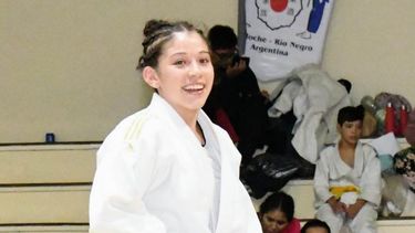 Keila Villarruel en lo más alto del judo provincial y nacional (Foto gentileza).