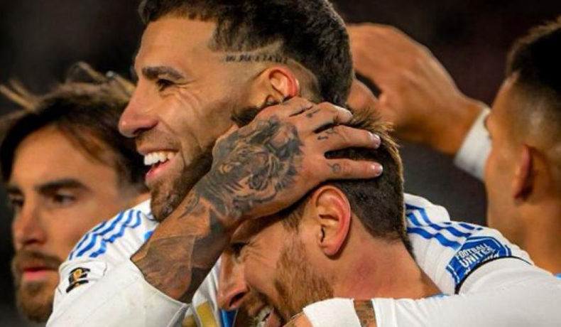 Nico Otamendi juega su último duelo en las Eliminatorias Sudamericanas.
