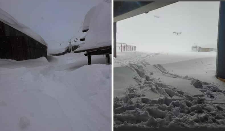 Más de tres metros de nieve: evacuaron a decenas de personas en alta montaña