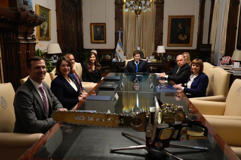 Encuentro en Casa Rosada. Foto: Presidencia.