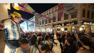 Los hinchas argentinos y una nueva fiesta en Doha.