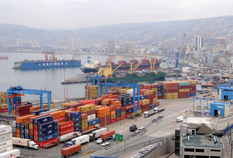 Chile puerto Valparaiso exportaciones