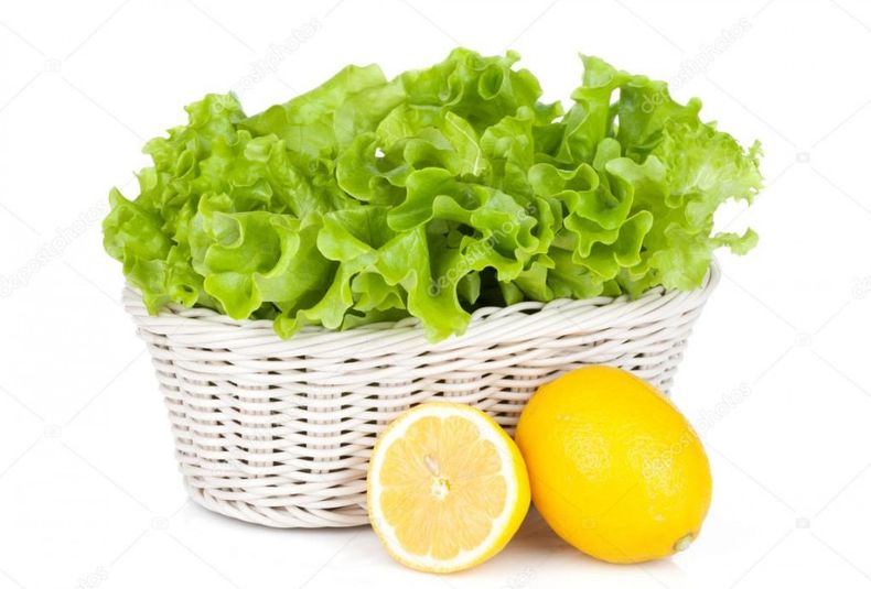 Limones y lechuga