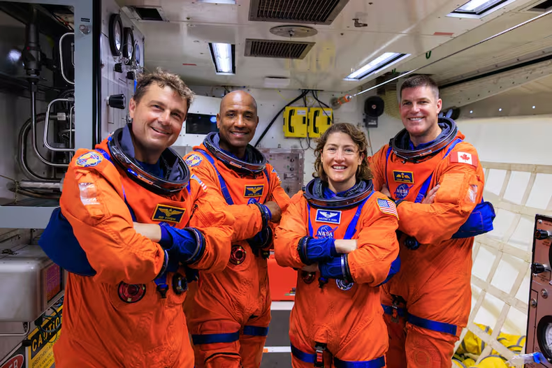 Los astronautas que viajarán en el Artemis II