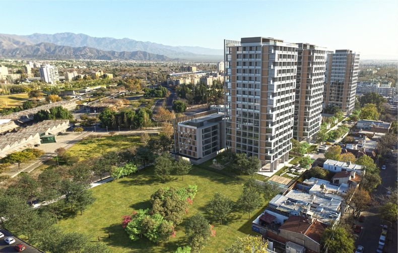 Así se proyecta la mini-ciudad frente al Parque Central, en Ciudad de Mendoza.