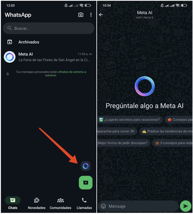 La Inteligencia Artificial llegó a WhatsApp: cómo activar y desactivar Meta AI