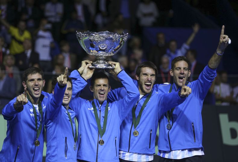 Federico Delbonis ganó la Copa Davis con Argentina.