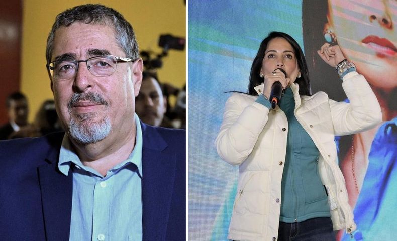 Arévalo (izquierda), nuevo presidente en Guatemala; González (derecha), candidata en Ecuador