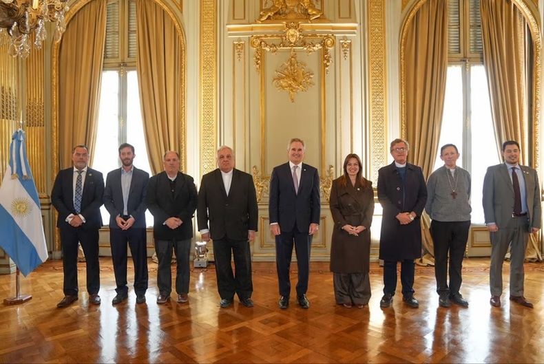 El Gobierno nacional se reunió con la Conferencia Episcopal Argentina en la previa del Te Deum del 25 de mayo. Foto: NA.