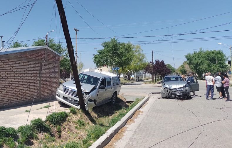 Accidente en Valle Hermoso y Villegas (Foto gentileza José Mayorga).
