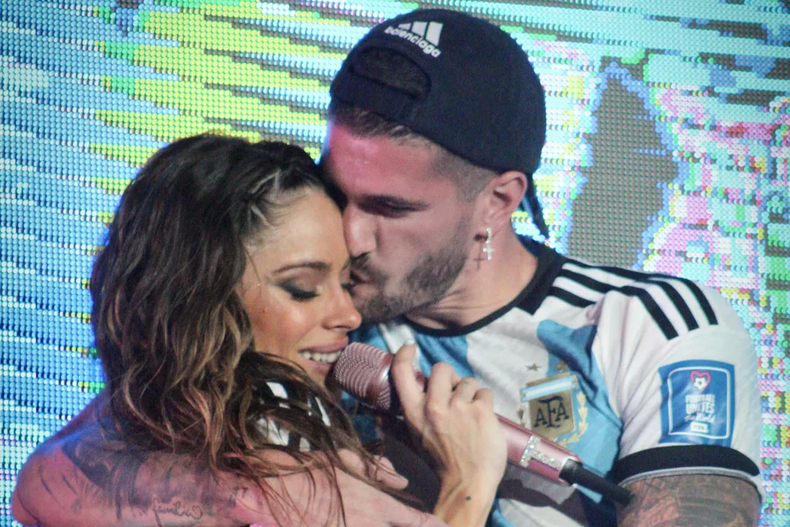Rodrigo de Paul sorprendió a Tini.