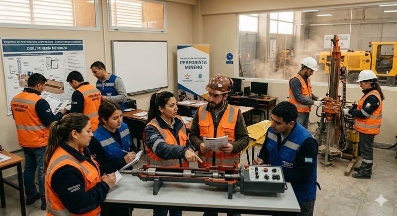 Perforista Minero: tras el récord de inscriptos, la DGE define cómo será la selección. Imagen creada con IA