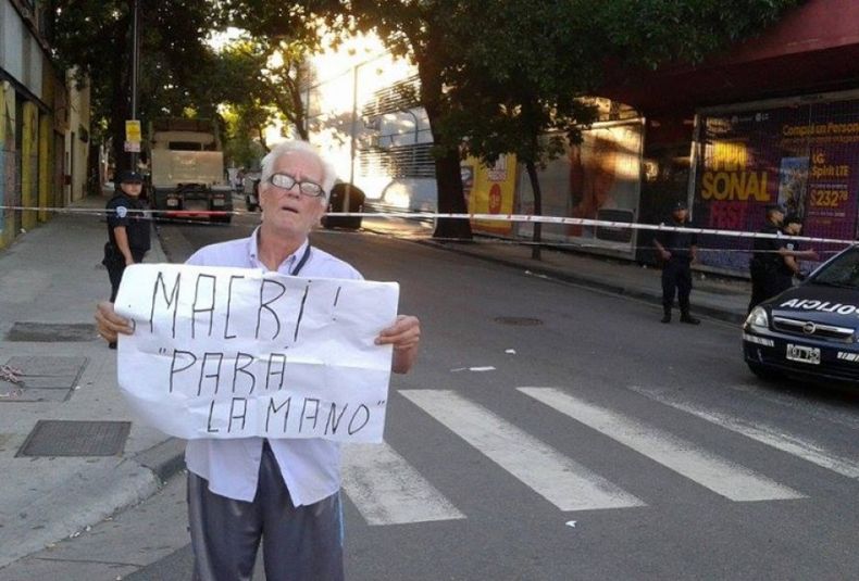 Protesta de Jubilado contra Macri
