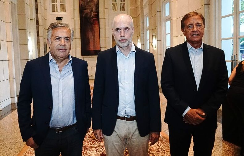 Horacio Rodríguez Larreta, Alfredo Cornejo, Rodolfo Suarez