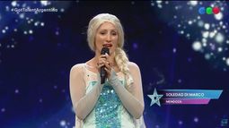 Got Talent Argentina: una mendocina disfrazada de Elsa de Frozen descolocó al jurado