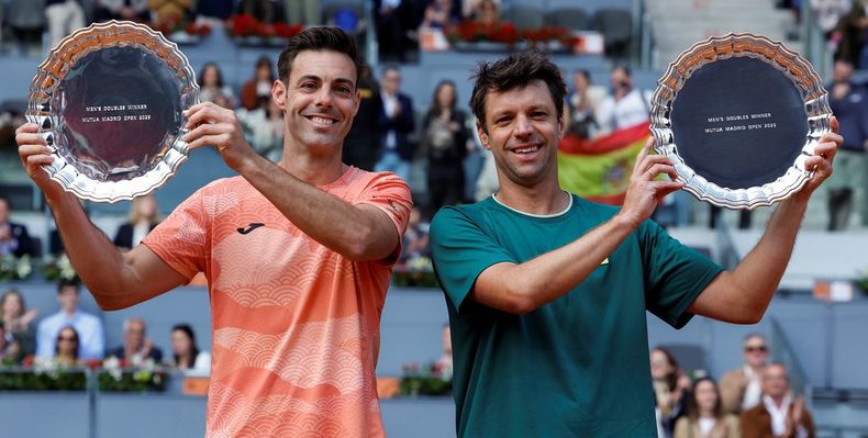 Por segunda vez, el argentino Zeballos fue campeón en dobles del Masters 1000 en Madrid
