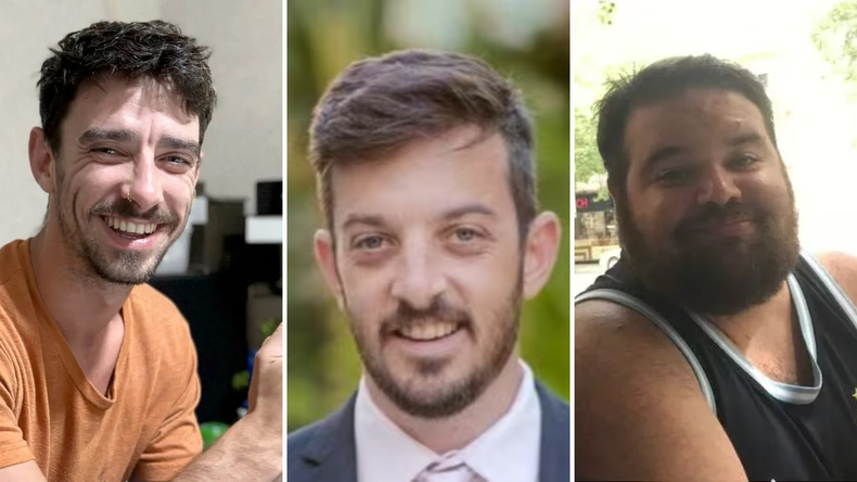 Ariel Cunio, David Cunio y Eitan Horn, los tres argentinos liberados por Hamás.