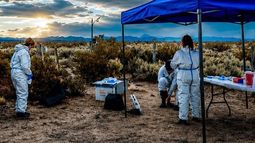 Trabajo de los científicos en la periferia de Malargüe.