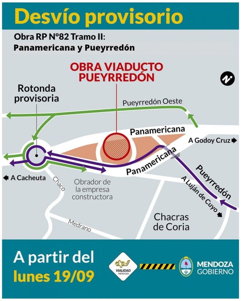 Avanzan los trabajos de refuncionalización de la Panamericana.