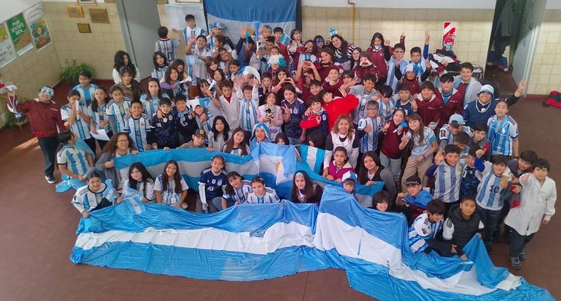 Alumnos de la Escuelas León Lemos de Malargüe (Gentileza).