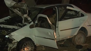 Así quedó el auto en el accidente de General Alvear