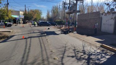 El accidente vial ocurrió esta mañana en Guaymallén. 