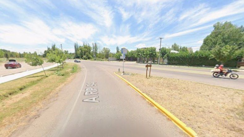 Cruce de rutas 92 y 94, en Tunuyán, donde ocurrió el accidente vial.&nbsp;