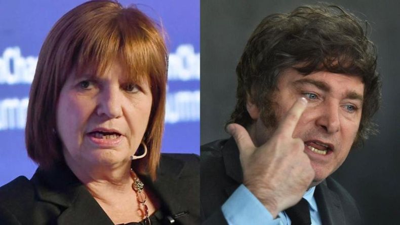 Patricia Bullrich y Javier Milei.