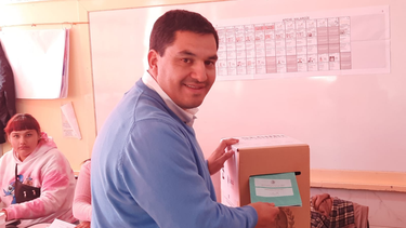 Juan Manuel Ojeda votando en las PASO 2023.