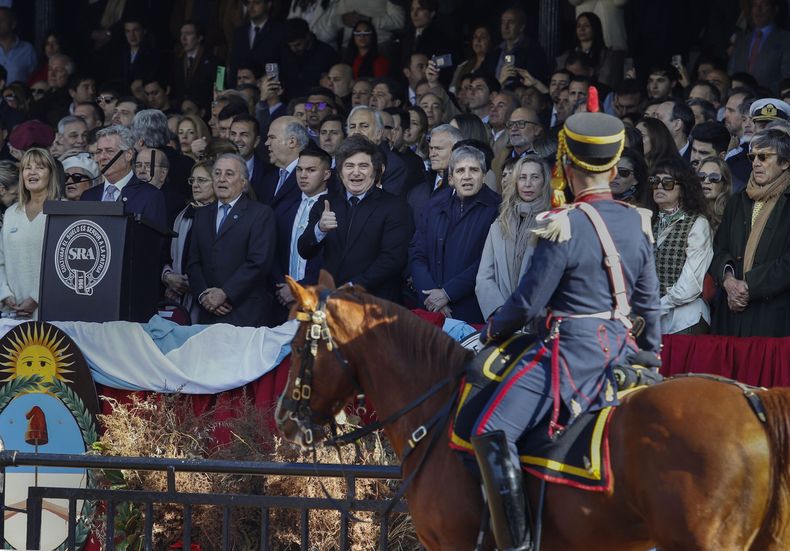 El presidente Javier Milei encabeza la inauguración oficial de la 138° Exposición Rural de Palermo.