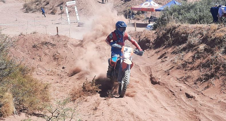 Benjamín Álvarez se destacó en el Enduro que este fin de semana pasó por Malargüe.