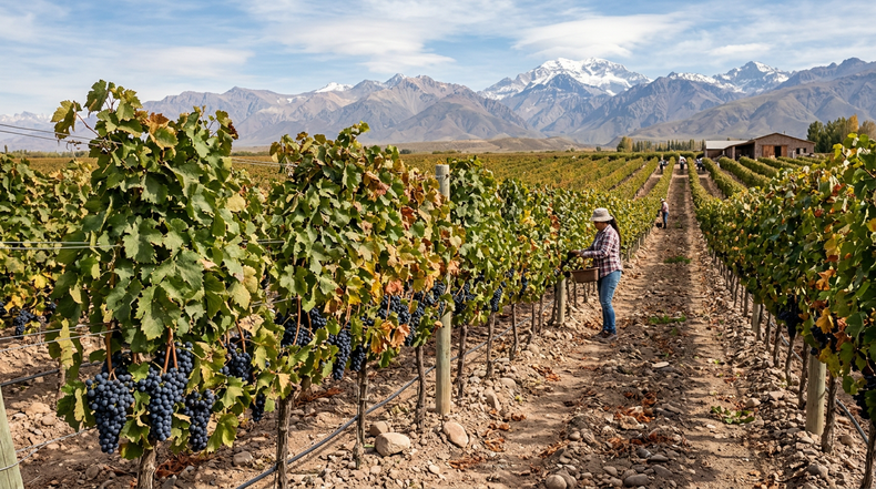 Vitivinicultura: merlot en Argentina, producción en Mendoza y su lugar en el mercado