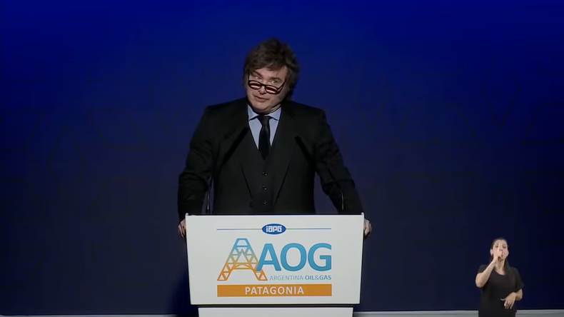Javier Milei habló desde Neuquén.