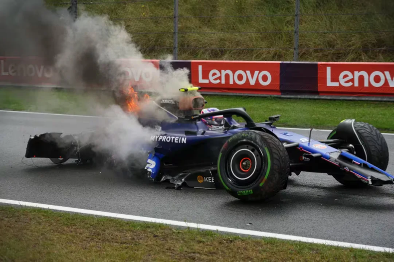 Tremendo choque en la F1en la prueba de clasificación.