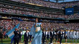 María Becerra interpretó el Himno Nacional Argentino en la final entre Argentina y España