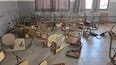 Así quedó parte del mobiliario destrozado por un grupo de alumnos de quinto año.