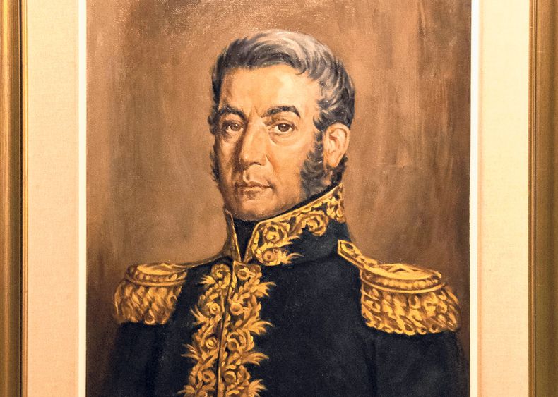 Retrato Escolar. Autor: Héctor Cartier (mediados del s. XX). Imagen formal y pedagógica popularizada en las revistas infantiles Billiken y Anteojito. Es el rostro con el que muchas generaciones de argentinos se vincularon por primera vez con el prócer.